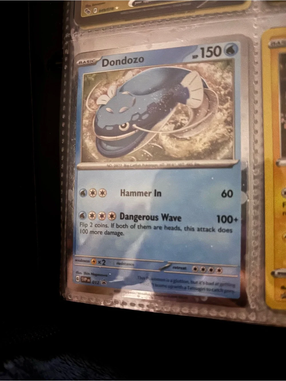 Pokemon Dondozo Trading Card - Blue, White